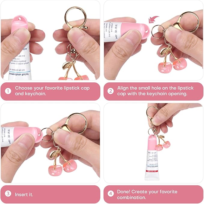 2 Pcs Keychain Holder for Aquaphor Lip Repair- Polypropylene Cap Accessory - Fit Lip Balm Keychain