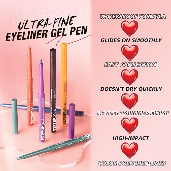 Gold Eyeliner Retractable Gold Glitter Eyeliner Pencil Waterproof Long Lasting Smudge-proof Hypoallergenic #03