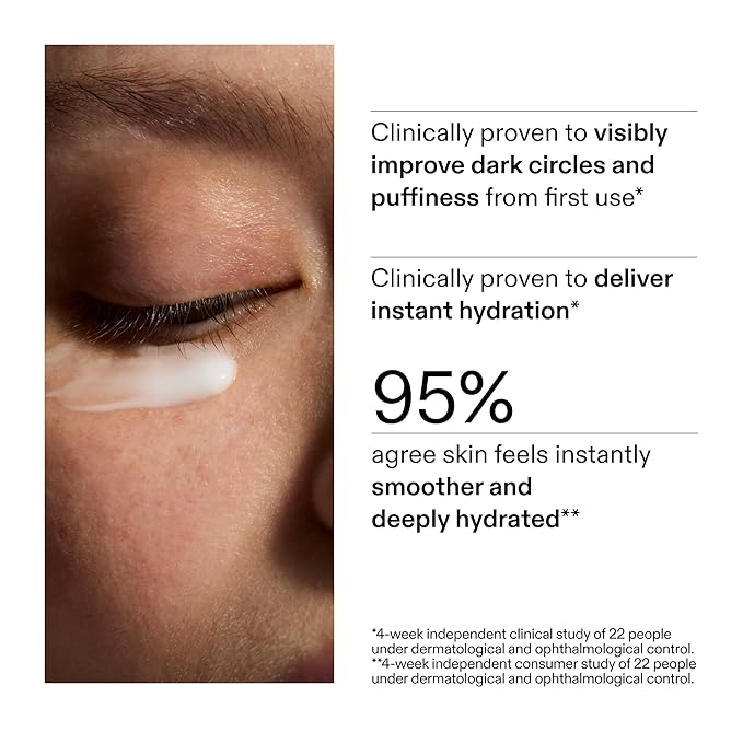 The INKEY List Caffeine Eye Cream, Reduce Eye Puffiness and Dark Circle, Blur Fine Lines, 0.5 fl oz