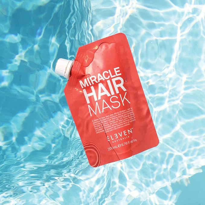 ELEVEN AUSTRALIA Miracle Hair Mask for Dry Damaged Hair - Deep Conditioning Treatment for Men & Women, Restores Moisture & Helps Damage, Hydrating & Moisturizing, Nourishing Formula - 6.8 fl oz