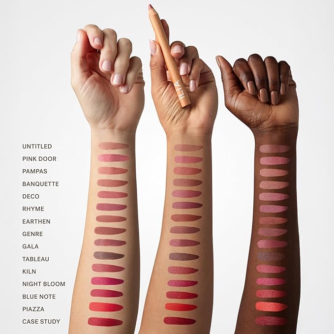 ILIA - Lip Sketch Hydrating Crayon | Hydrate, Plump, Smooth, Strengthen | Long Lasting up to 12-Hours, Bleed-Resistant, Soft-Matte | Barrier-Building, Non-Toxic, Cruelty-Free (Tableau)