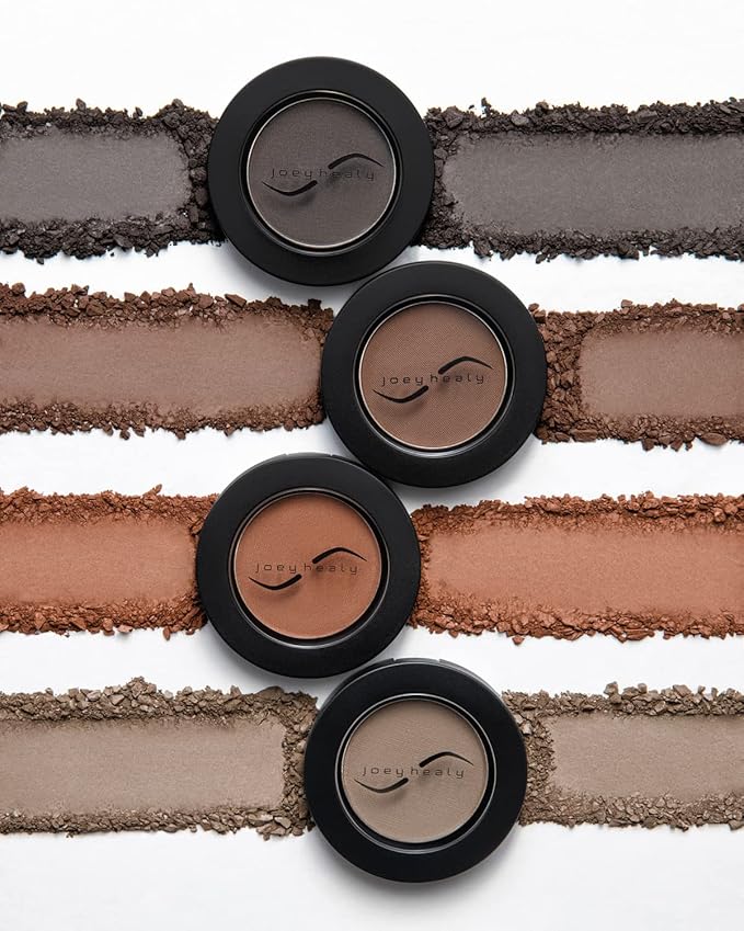 Joey Healy Luxe Brow Powder, Natural and Soft Definition Eyebrow Powder, Waterproof Brow Makeup Formula, Corduroy (Ash)