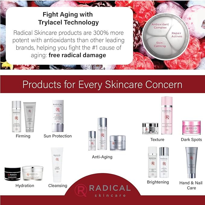 Radical Skincare Express Delivery Facial Enzyme Peel Mask Cleanser Exfoliator - Reveal Smooth, Supple, Polished Skin In Minutes | Paraben & Cruelty Free | Clinically Proven Results (1.7 oz)