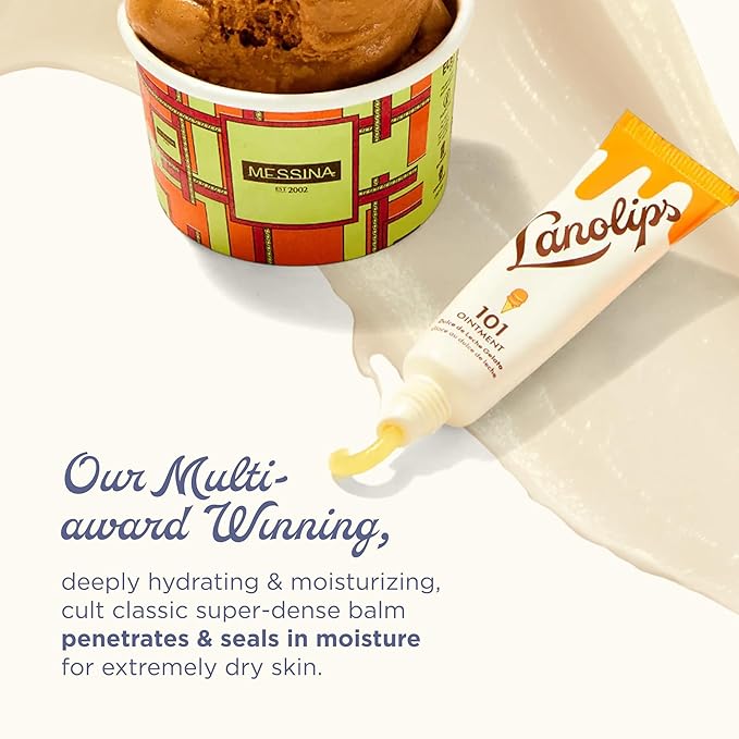 Lanolips 101 Ointment - Lanolin Lip Balm for Smooth, Hydrated & Healthy Lips - Multipurpose Lip Ointment with Lanolin Oil for Dry Lips, Cuticles & More - Dulce de Leche (0.35 oz)