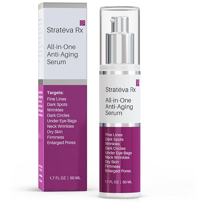 LeVaye Strateva RX Advanced Anti-Aging Serum – Vitamin C, Niacinamide, Natural Retinol, Hyaluronic Acid & Peptides – Targets Wrinkles, Fine Lines, Dark Spots, Dark Circles & Enlarged Pores