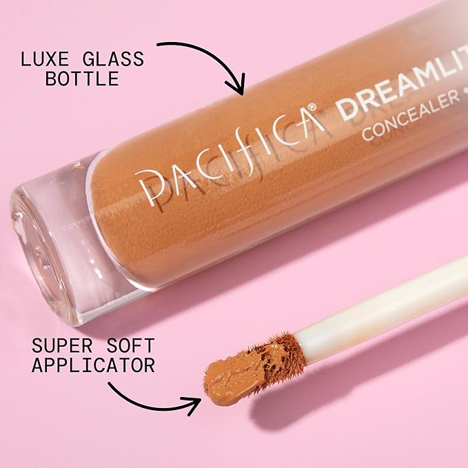 Pacifica Concealer – DreamLit Glow Full Coverage Concealer for Puffy Eyes & Dark Circles, Lightweight & Long-Lasting, Vegan & Cruelty-Free, Shade 07 (Golden Almond)