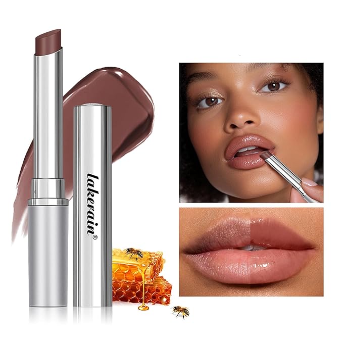 URQT Nude Honey Lipstick Tinted Lip Balm – Moisturizing Sheer Lip with Natural Shine, Hydrating & Lightweight Lip Tint, Long-Lasting Dark Cherry Tinted Balm Lip Stain (Nude Honey)
