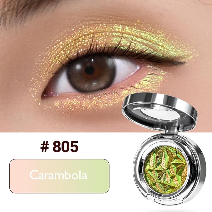 CHARMACY Duochrome Eyeshadow, Insane Shifters Chameleon Eyeshadow, Creates High-Impact, Metallic Eye Looks, 100% Vegan and Cruelty Free (Chameleon-#805, 0.06 Ounce (Pack of 1))