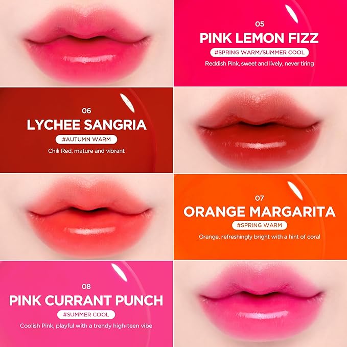 lilybyred Juicy Liar Water Tint | Korean Vivid Water-Gel Lip Stain, Fresh Fruit Colors, Intense Long-Lasting Stain, Moisturizing, Transfer-Proof, Lightweight Finish, 0.16 oz. (05 Pink Lemon Pizz)