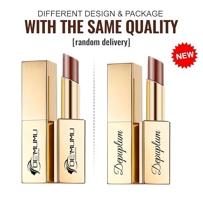 Red Brown Nude Lipstick Set for Women Shimmer Tinted Lip Balm Hydrating Moisturizing Lip Gloss Cruelty Free Lip Makeup, DM108/111/118