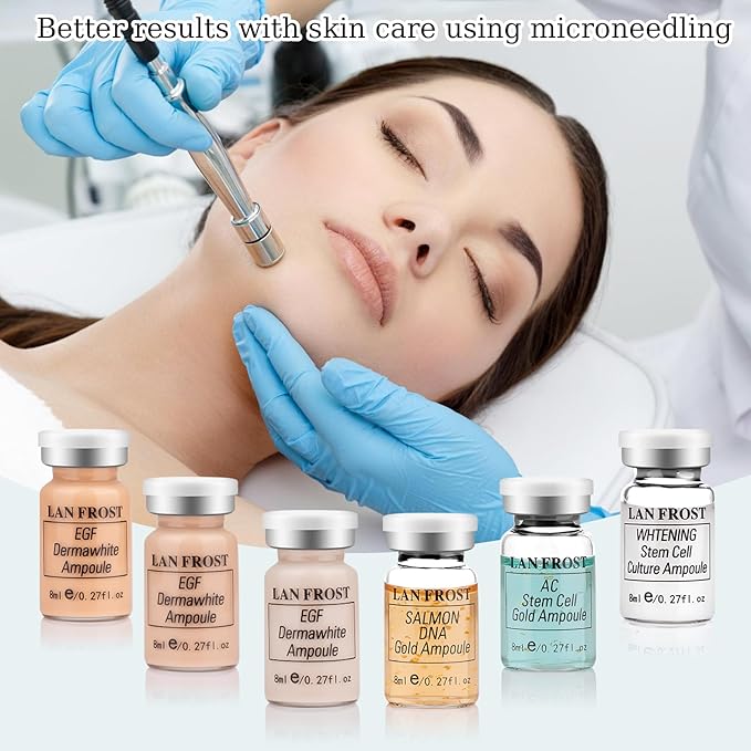 BB Shine Glow Starter Kit Serum Foundation Skincare Mix Set Hyaluronic Acid Serum Ampoules and Essence Foundation, 0.27oz 6 Vial Glow Pigment Skincare Kit