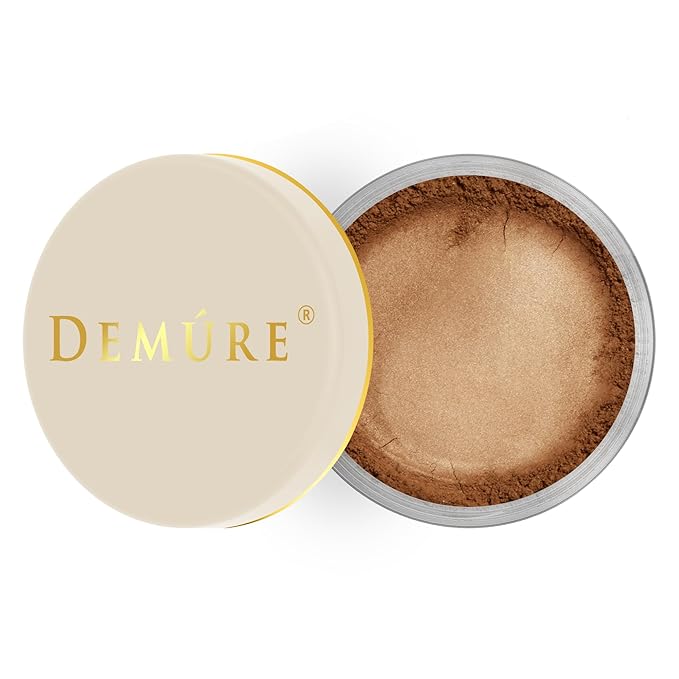 Demure Mineral Make Up, Spiced Honey Mineral Foundation Makeup, Concealer Makeup, Natural Makeup Made with Pure Crushed Minerals, Loose Face Powder.