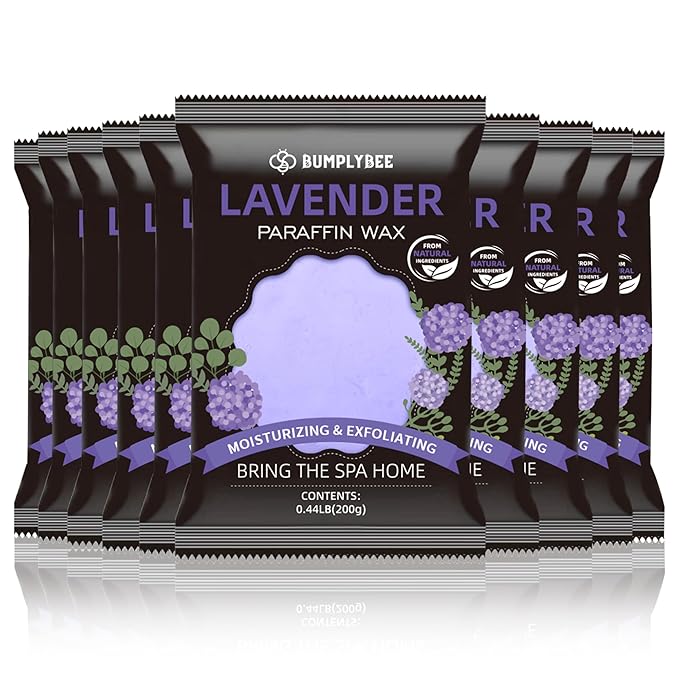 Paraffin Wax for Hand and Feet, 10 Pack Lavender Paraffin Wax Refills for Paraffin Wax Machine, Hand Wax Paraffin Wax Bath, Foot Wax Paraffin Bath, Moisturizing Hands Feet, Deep Hydration