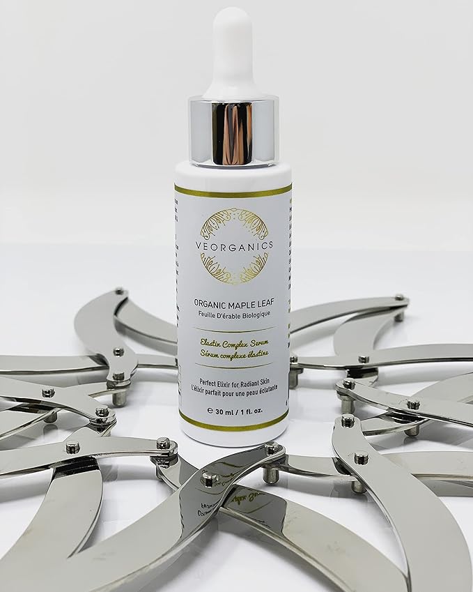 Organic Maple Leaf Elastin Complex Facial Serum - Rich in Vitamin C Serum - Face Serum Skin Care - Anti Aging Serum - Beauty & Personal Care Serum for Face - Facial Skin Care Products by VeOrganics