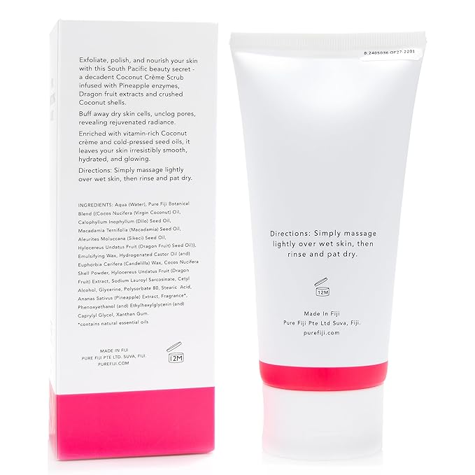 Pure Fiji Coconut Crush Scrub, Dragon Fruit (6oz/180ml)