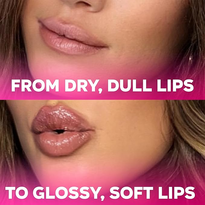 Lip Gloss for Women – Hydrating, Vitamin E Infused – Smooth Application, Clean Formula – Clear, Pink, Red & Brown Lipgloss, 4 Pack