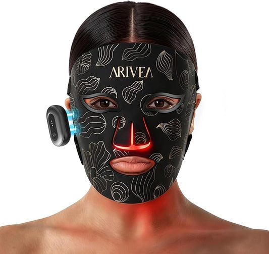 Red Light Therapy Mask for Face – Portable Wireless LED Face Mask with 3 Modes (Red, Blue, Infrared 850nm), Cordless Anti-Aging Light Therapy for Wrinkle Reduction, Acne Care & at-Home Skin