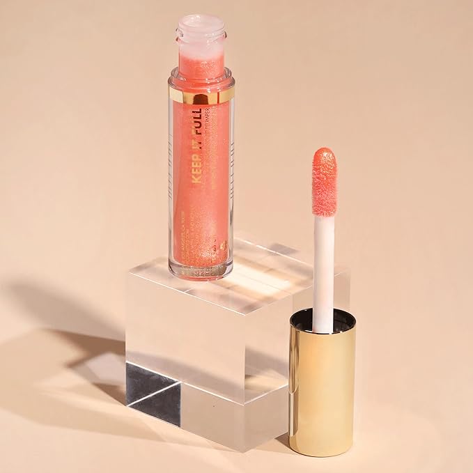 Milani Lip Gloss, Keep It Full Nourishing Lip Plumper with Hyaluronic Acid & Peptides for Soft, Fuller-Looking Lips (0.13 Fl. Oz.) Sparkling Pink