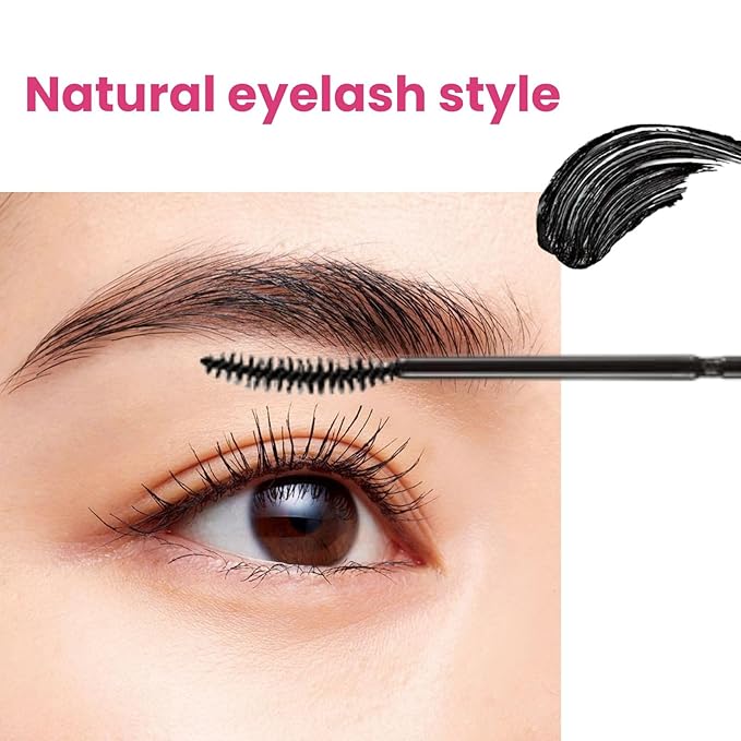 HEROINE MAKE by KISSME Black Mascara Waterproof, MASCARA Volume and Length with Argan Oil, Camellia & Wild Rose Oil, Smudge-Proof and Long-Lasting Mascara for Women, Made in Japan, BLACK, 1EA