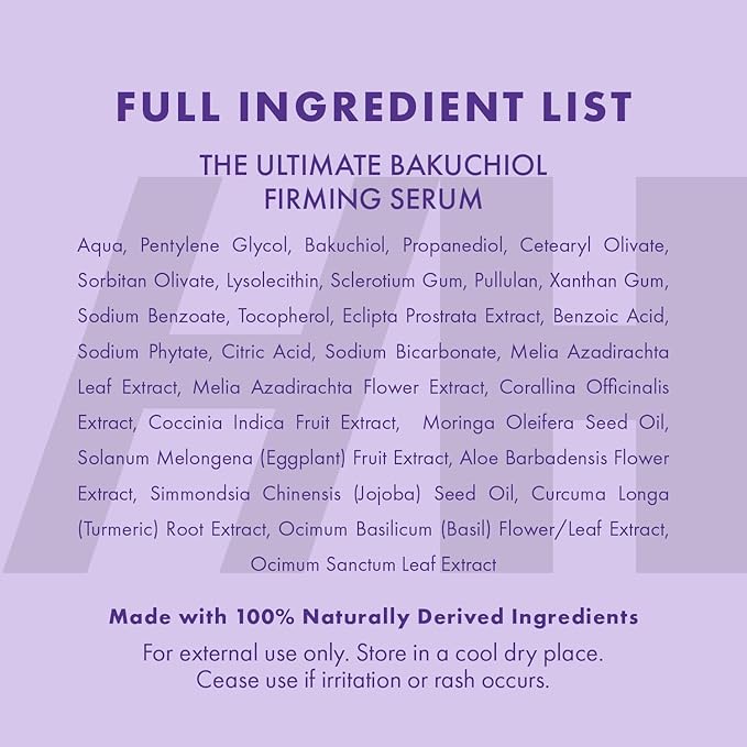 Handmade Heroes The Ultimate Bakuchiol Firming Face and Neck Lightweight Cream, Anti-Aging for Neck and Décolleté, Day & Night Face Cream - Moisturizing and Lifting