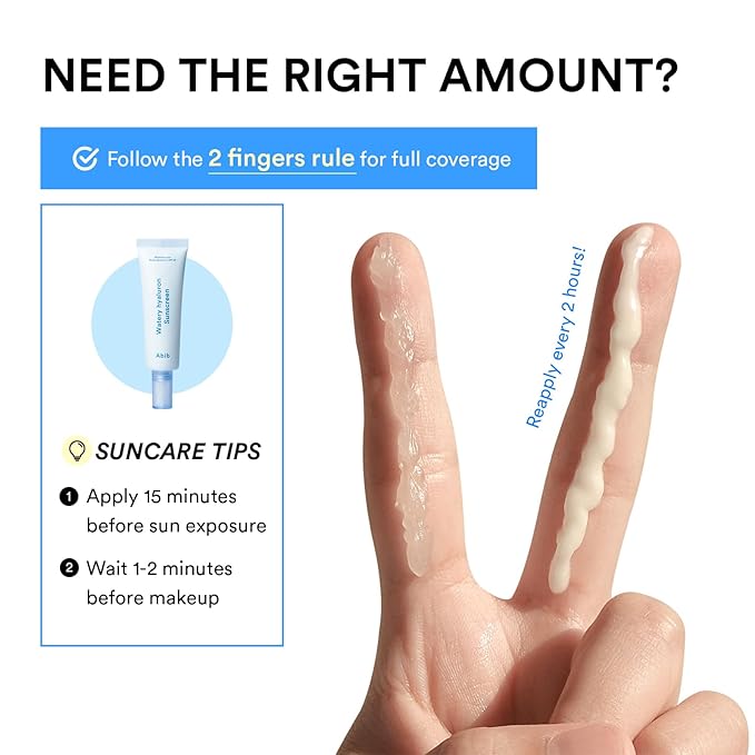 Abib Watery Hyaluron Sunscreen Moisture Tube Broad Spectrum SPF 30 1.69 fl oz / 50ml | Korean Suncreen Suncare Sunblock No White cast Hyaluronic Acid Niacinamide Vitamin C Collagen