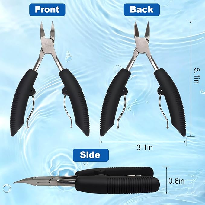 TEAORB Ingrown Toenail Clippers, Professional Stainless Steel Toe Nail Clippers, Professional Toenails Trimmer for Thick Nail & Ingrown Toenails, Heavy Duty Pedicure Tools.