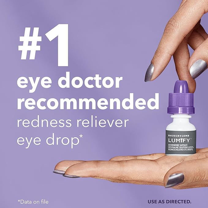 LUMIFY Eye Drops for Red Eyes, Redness Reliever for Brighter Looking Eyes, Works in 1 Minute & Lasts Up to 8 Hours, Eye Drops, 0.17 Fl Oz (5 mL)