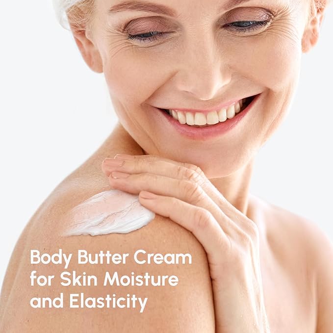 MAREE Moisturizer Body Butter Cream - Whipped Body Butter for Women Smell Good - Facial Moisturizer for Dry Skin - Face Hand Body Cream for Women & Men with Marine Collagen, Shea Butter & Argan Oil