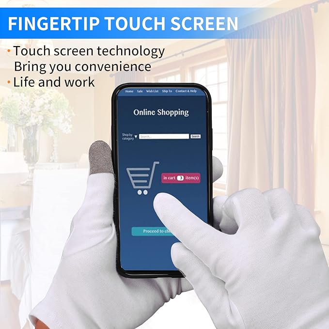 Sibba 2 Pairs Moisturizing Gloves and Socks Touch Screen Moisturizing Gloves for Overnight Bedtime Heal Eczema Sleeping Lotion Hand Spa Treatment Gloves Socks Repair Rough Cracked Dry Chapped Skin