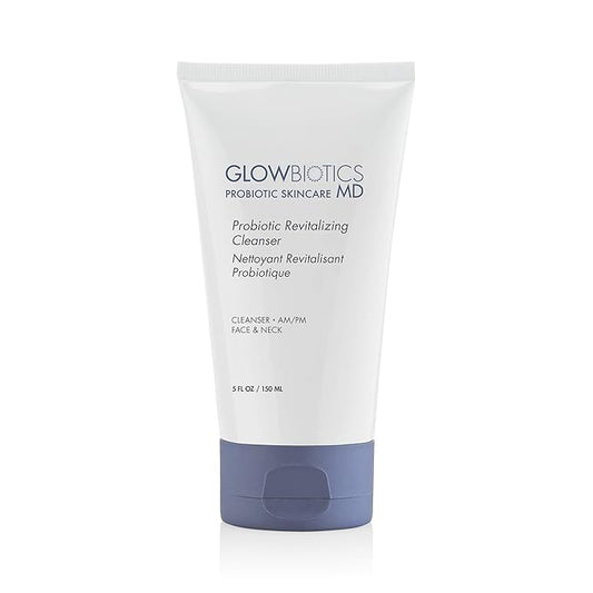 Glowbiotics Probiotic Revitalizing Cleanser - Anti-Aging Face Wash with Peptides - 5 oz - Hydrating Gel for Hormonal, Dry & Mature Skin