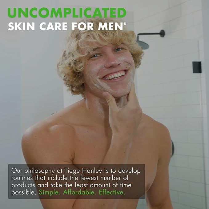 Tiege Hanley Salicylic Acid Cleanser for Men, Gentle Deep-Cleansing Face Wash for Acne-Prone Skin, Helps Remove Impurities & Control Oil, Refines Skin Texture & Pores, Men’s Skin Care, 2.5 FL Oz