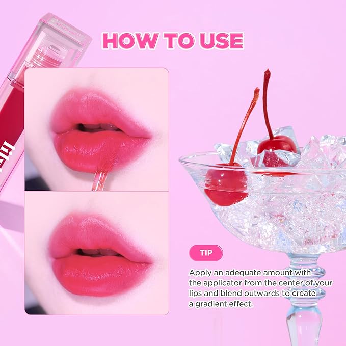 lilybyred Juicy Liar Water Tint | Korean Vivid Water-Gel Lip Stain, Fresh Fruit Colors, Intense Long-Lasting Stain, Moisturizing, Transfer-Proof, Lightweight Finish, 0.16 oz. (08 Pink Currant Punch)