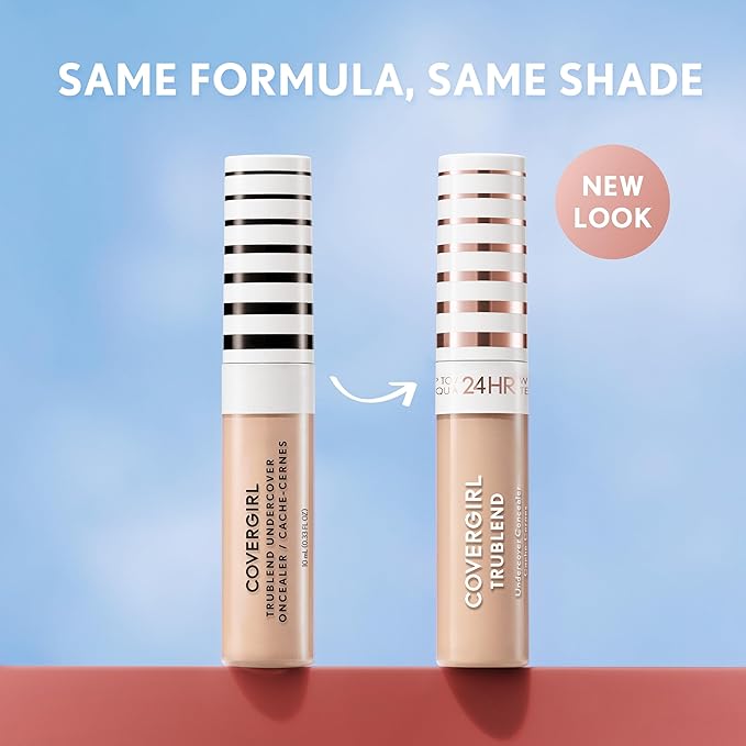 COVERGIRL TruBlend Undercover Concealer, Buildable, Full Coverage, 24-Hour Wear, Matte Finish - L600 Light Nude (Packaging May Vary)