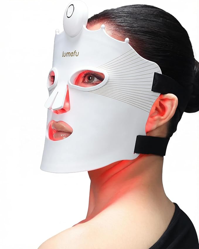 Lumefu Nimbus 3D FDA-Cleared Red Light Therapy Mask For Face 2026, Valentines Day Gift Anti-Aging & Acne Full Face Coverage 3 Treatment Modes 850nm NIR & Blue LED, Cordless Portable Home Use & Travel