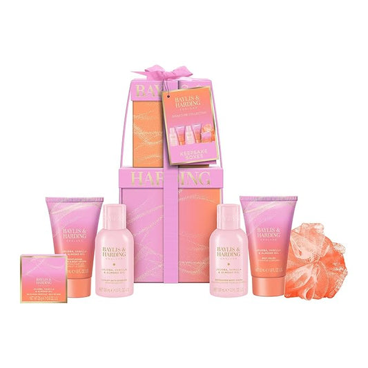 Baylis & Harding Gift Set for Women - Bath & Skincare Present - Jojoba, Vanilla & Almond Oil