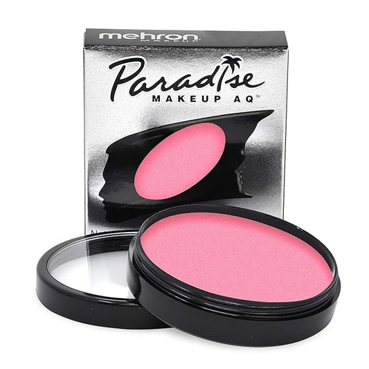 Mehron Makeup Paradise Makeup AQ Pro Size | Stage & Screen Performance, Face & Body Painting, Beauty, Cosplay, and Halloween | Water Activated Face Paint, Body Paint 1.4 oz (40 g) - Pastel Pink