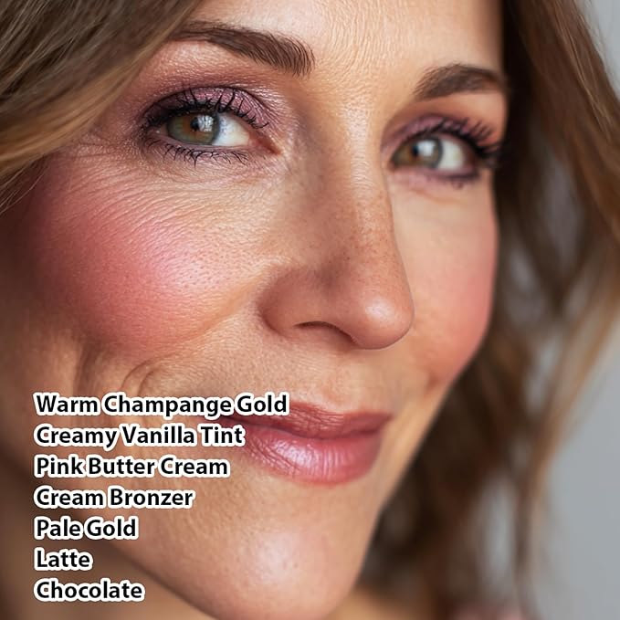 Baked Makeup Palette with Bronzer, Blush Eyeshadows Multi-Purpose Travel Compact, Velvety Smooth Finish, Neutral Pigmented Colors, Vegan Cruelty, Gift Set for Women