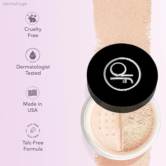 Mineral Powder Foundation for Sensitive Skin, Powder Sunscreen with SPF 26, All Natural Ingredients, Anti-oxidant protection, Made in the Shade by Dermaflage, 5g (Porcelain)