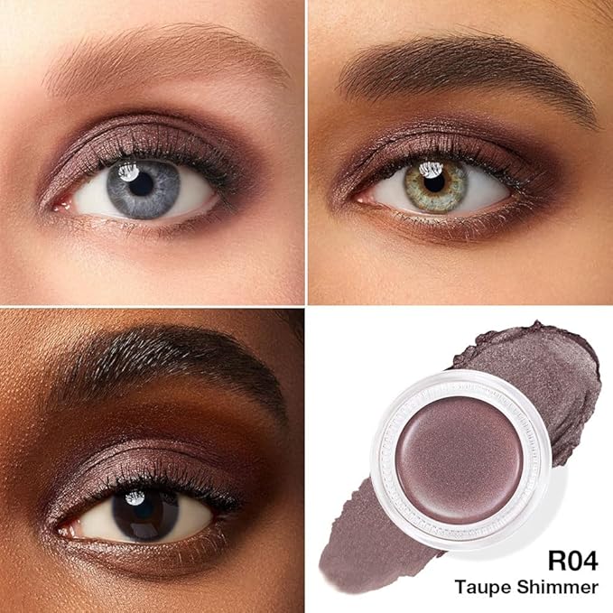 Single Cream Eye Shadow,Nude Brown Matte Natural Monochrome Eyeshadow Palette,Waterproof,Long Lasting Naturing-Looking,Vegan & Cruelty-Free,R04