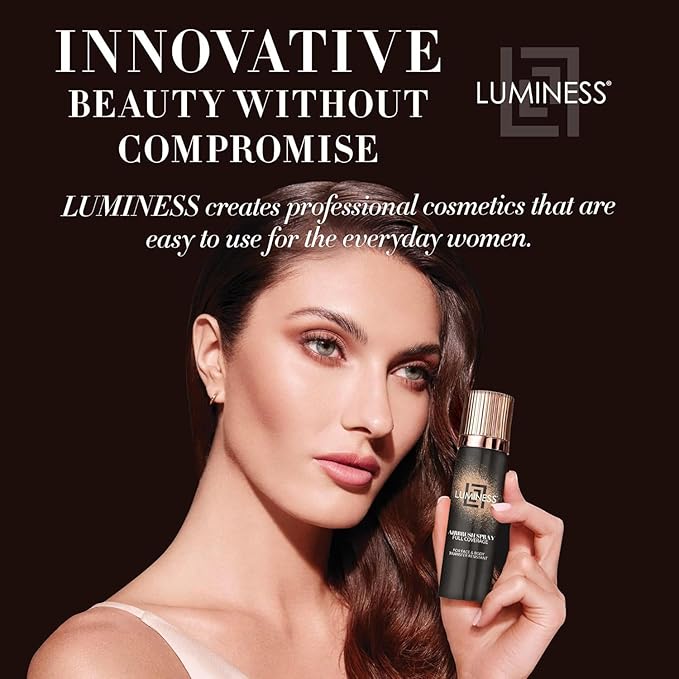 LUMINESS Airbrush Body Coverage - Tattoo Cover Up Makeup - Full Coverage Foundation for Face & Body - Water-Resistant, Long-Wear, Natural Radiant Finish, Warm