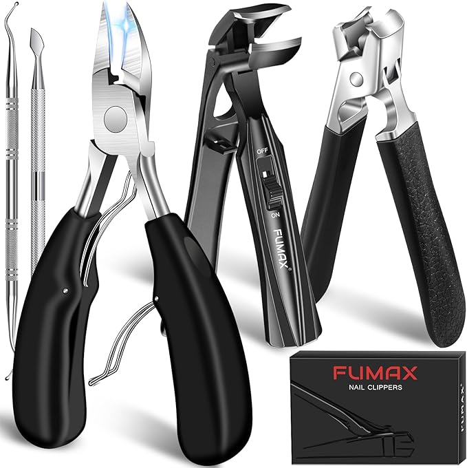2026 Toenail Clippers for Thick Toenails for Seniors, Large Angled Toe Nail Clippers for Thick Nails for Men, Heavy Duty Professional Ingrown Toenail Clippers Long Handle Nail Clippers with Catcher