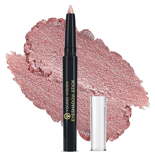 YOUNG VISION Eyeshadow Stick, Shimmer and Matte Cream Eye Shadow Brightener Sticks Eyeliner Pencil Crayon, Waterproof Long Lasting Eye Highlighter Stick Makeup,0.056 Oz(#3-Desert) (04)
