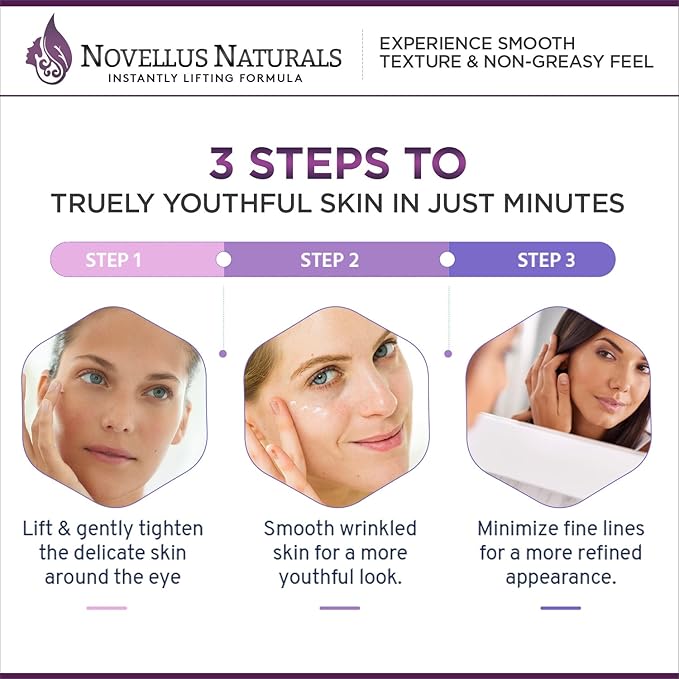 Novellus Naturals- Instant Lifting Formula- Luxury Facial Moisturizer- Anti-Aging Ingredients Designed to Diminish Fine Lines and Wrinkles, Even Skintone and Complexion- Extensive Hydration