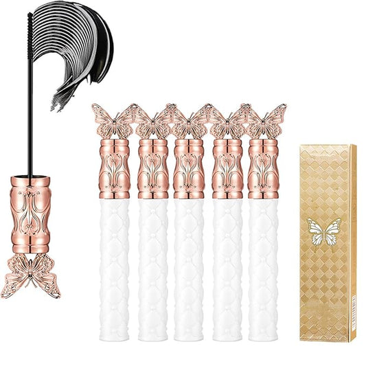 Tubing Mascara, Thick, Curling, Long-lasting Mascara, Waterproof, Sweat-proof, Lengthening, Non-smudged (5 Pcs)