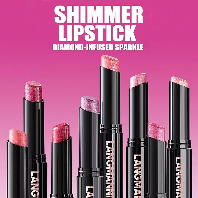 Rose Red Lipstick For Women Matte Nude Glitter Shimmer Metallic Highly Pigmented Moisturizing Lip stick Hypoallergenic Waterproof Long Lasting Lipsticks Quick Makeup Lightweight Portable 08#