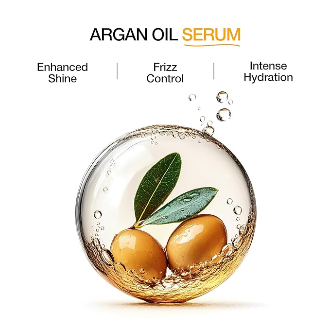 GK HAIR Oil Travel size -Argan oil For Frizz Control Upto 72 hours- Adds Shine and Smooths Split Ends- Paraben, Phthalate and Sulfate Free Daily Hair Care (0.34 oz)