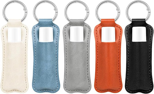 WK IEASON Lip Balm Holder for Chapstick Lipstick Sleeve Keychain,Small Christmas Gifts Stocking Stuffers for Teen Girls Women