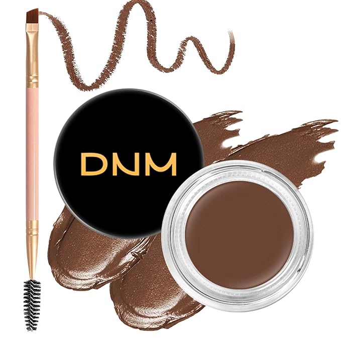 BEFIVECOK 2Pcs Brow Pomade Set with Dual-ended Eyebrow Brush, High pigment Water proof Natural finish Eyebrow Makeup Set with Eyebrow Brush for Women and Girls（08#）