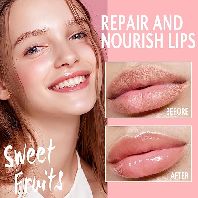 10 PCS Bee Lip Balm Lip Mask Honey Pot,Strawberry,Watermelon,Cherry,Peach,Apple Lime,Mint,Coconut,Grapes,Aloe,Honey Lip Balm Bulk Lip Sleeping Mask Overnight Lip Moisturizer Treatment,Reduce Lip Lines