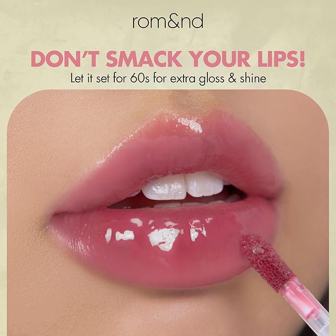 rom&nd Juicy Lasting Tint #28 Bare Fig - K-Beauty MLBB Lip Gloss for Cool Undertones, Vivid Long-Lasting Shine, Moisturizing & Non-Sticky Lip Stain
